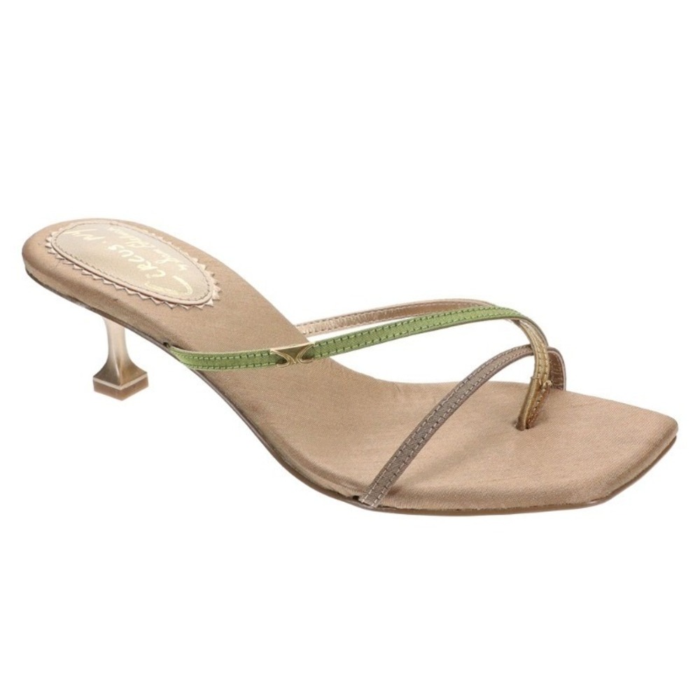 Circus by Sam Edelman Juliet Heels Women 8 Brown Strappy Kitten Heel Square Toe